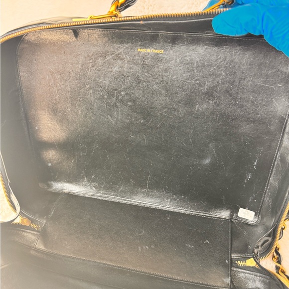 CHANEL Quilted CC Chain 2way Hand Bag Black Patent Leather size 13x10x4.2 - Picture 11 of 17